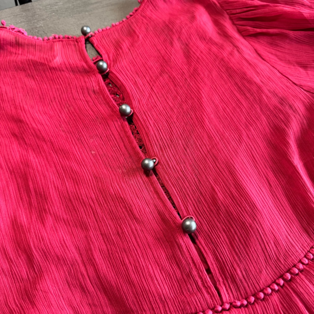 Free People Maroon Sunshine Of Love Mini Dress M - Picture 11 of 16